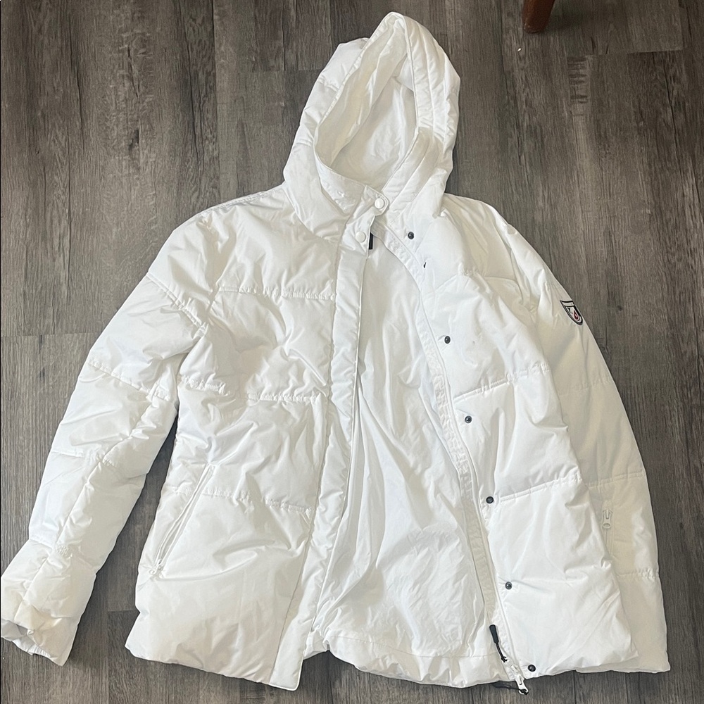 White Hooded Puffer Jacket